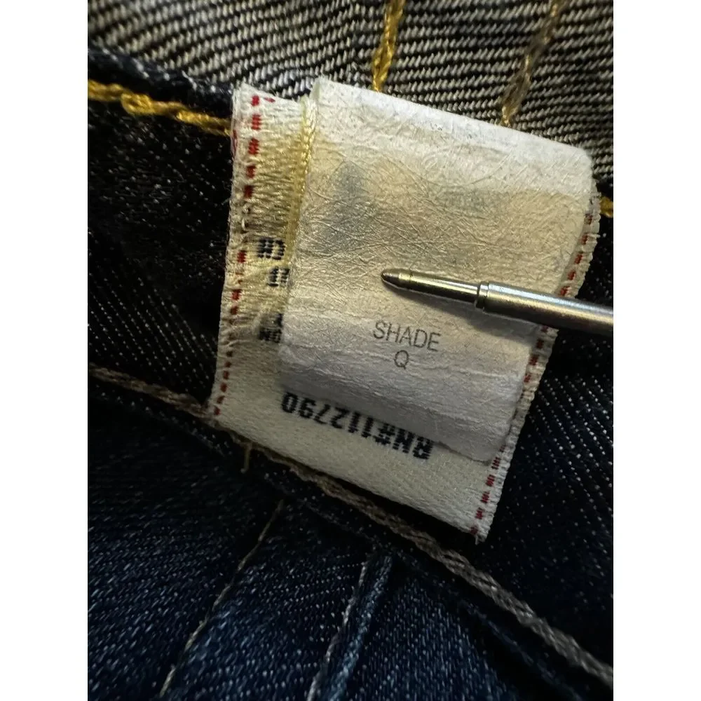 True Religion Y2K Denim Jeans Mens 38 X34 Shade Q Straight‎ Dark Wash MDE800L17
